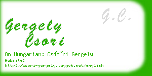 gergely csori business card